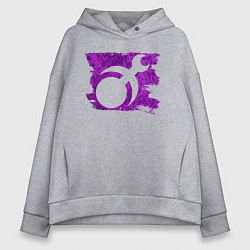 Толстовка оверсайз женская Знак Слаанеш пятно, цвет: меланж