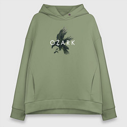 Толстовка оверсайз женская Logo Ozark, цвет: авокадо