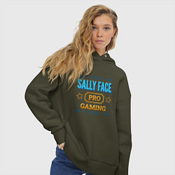 Толстовка оверсайз женская Sally Face PRO Gaming, цвет: хаки — фото 2
