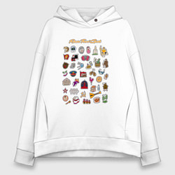 Женское худи оверсайз Russia Travel Guide Icons