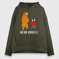 Женское худи оверсайз Bear Grills Беар Гриллс