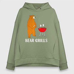 Женское худи оверсайз Bear Grills Беар Гриллс