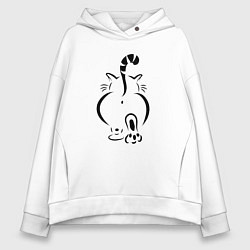 Женское худи оверсайз Очень-очень важный кот