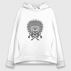 Женское худи оверсайз Skull Indian