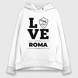 Толстовка оверсайз женская Roma Love Классика, цвет: белый