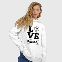 Толстовка оверсайз женская Roma Love Классика, цвет: белый — фото 2