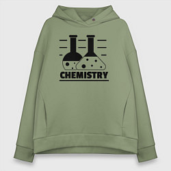 Толстовка оверсайз женская CHEMISTRY химия, цвет: авокадо