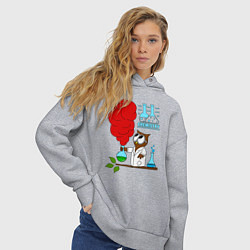 Толстовка оверсайз женская Сова химик, цвет: меланж — фото 2