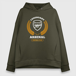 Женское худи оверсайз Лого Arsenal и надпись Legendary Football Club