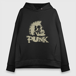 Женское худи оверсайз Punk Skull