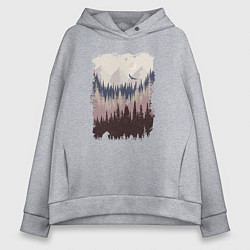 Женское худи оверсайз Дикая природа