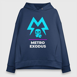 Женское худи оверсайз Символ Metro Exodus в неоновых цветах