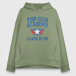 Толстовка оверсайз женская TOP GUN Academy Class of 85, цвет: авокадо