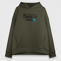 Женское худи оверсайз The Rising of the Shield Hero logo black color