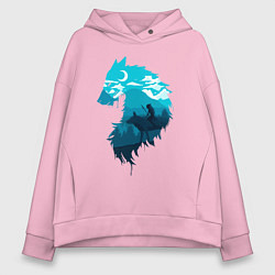 Женское худи оверсайз Принцесса Мононоке волчий силуэт