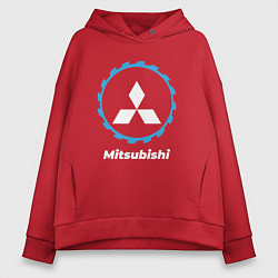 Толстовка оверсайз женская Mitsubishi в стиле Top Gear, цвет: красный