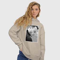 Толстовка оверсайз женская Bursin, цвет: миндальный — фото 2