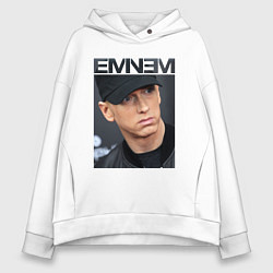 Толстовка оверсайз женская Eminem фото, цвет: белый