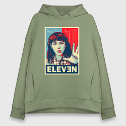 Женское худи оверсайз Stranger Things Eleven