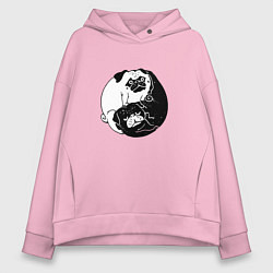 Женское худи оверсайз Собачий Инь Янь