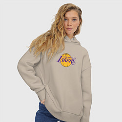 Толстовка оверсайз женская Лос-Анджелес Лейкерс NBA, цвет: миндальный — фото 2