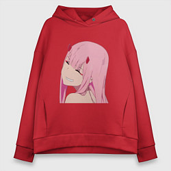 Женское худи оверсайз Zero Two крупный план