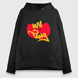 Толстовка оверсайз женская Wu-Tang Red, цвет: черный