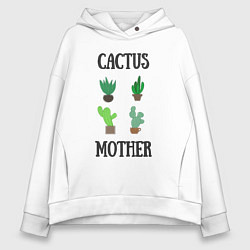 Женское худи оверсайз Cactus Mother, Мать кактусов