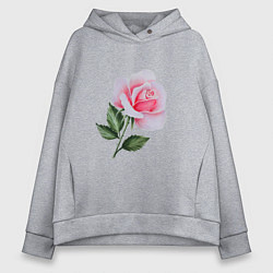 Толстовка оверсайз женская Gentle Rose, цвет: меланж