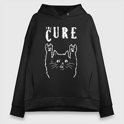 Женское худи оверсайз The Cure рок кот