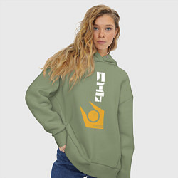 Толстовка оверсайз женская City17 - half life, цвет: авокадо — фото 2