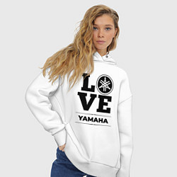 Толстовка оверсайз женская Yamaha Love Classic, цвет: белый — фото 2