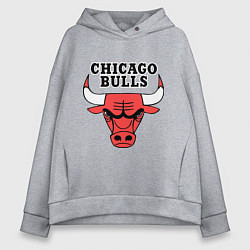 Толстовка оверсайз женская Chicago Bulls, цвет: меланж