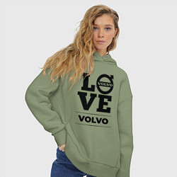 Толстовка оверсайз женская Volvo Love Classic, цвет: авокадо — фото 2
