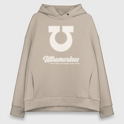 Женское худи оверсайз Ультрамарины винтаж лого