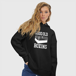 Толстовка оверсайз женская Good Old Boxing, цвет: черный — фото 2