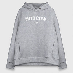 Толстовка оверсайз женская MOSCOW 1147, цвет: меланж