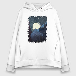 Женское худи оверсайз Джип и пропасть