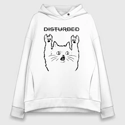 Женское худи оверсайз Disturbed - rock cat