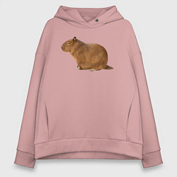 Женское худи оверсайз Капибара сидит и спит