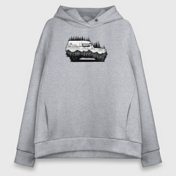 Женское худи оверсайз Бездорожье без дорог