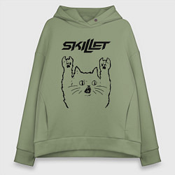 Женское худи оверсайз Skillet - rock cat