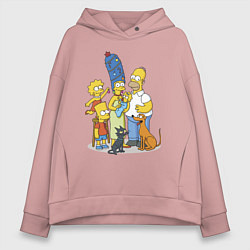 Женское худи оверсайз Семейка Симпсонов встречает Новый Год!