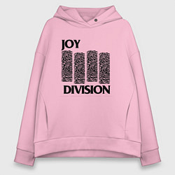 Толстовка оверсайз женская Joy Division - rock, цвет: светло-розовый