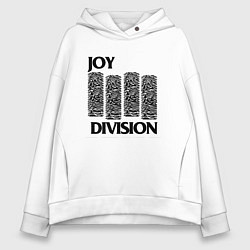 Толстовка оверсайз женская Joy Division - rock, цвет: белый