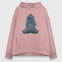 Женское худи оверсайз Йога - чакры по цветам