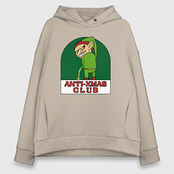 Женское худи оверсайз Anti christmas club