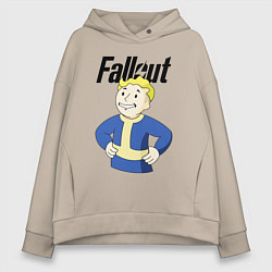 Толстовка оверсайз женская Fallout blondie boy, цвет: миндальный