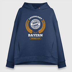 Женское худи оверсайз Лого Bayern и надпись legendary football club