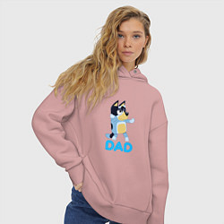 Толстовка оверсайз женская Doggy Dad, цвет: пыльно-розовый — фото 2